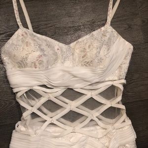 Wedding Dress lace mesh mid